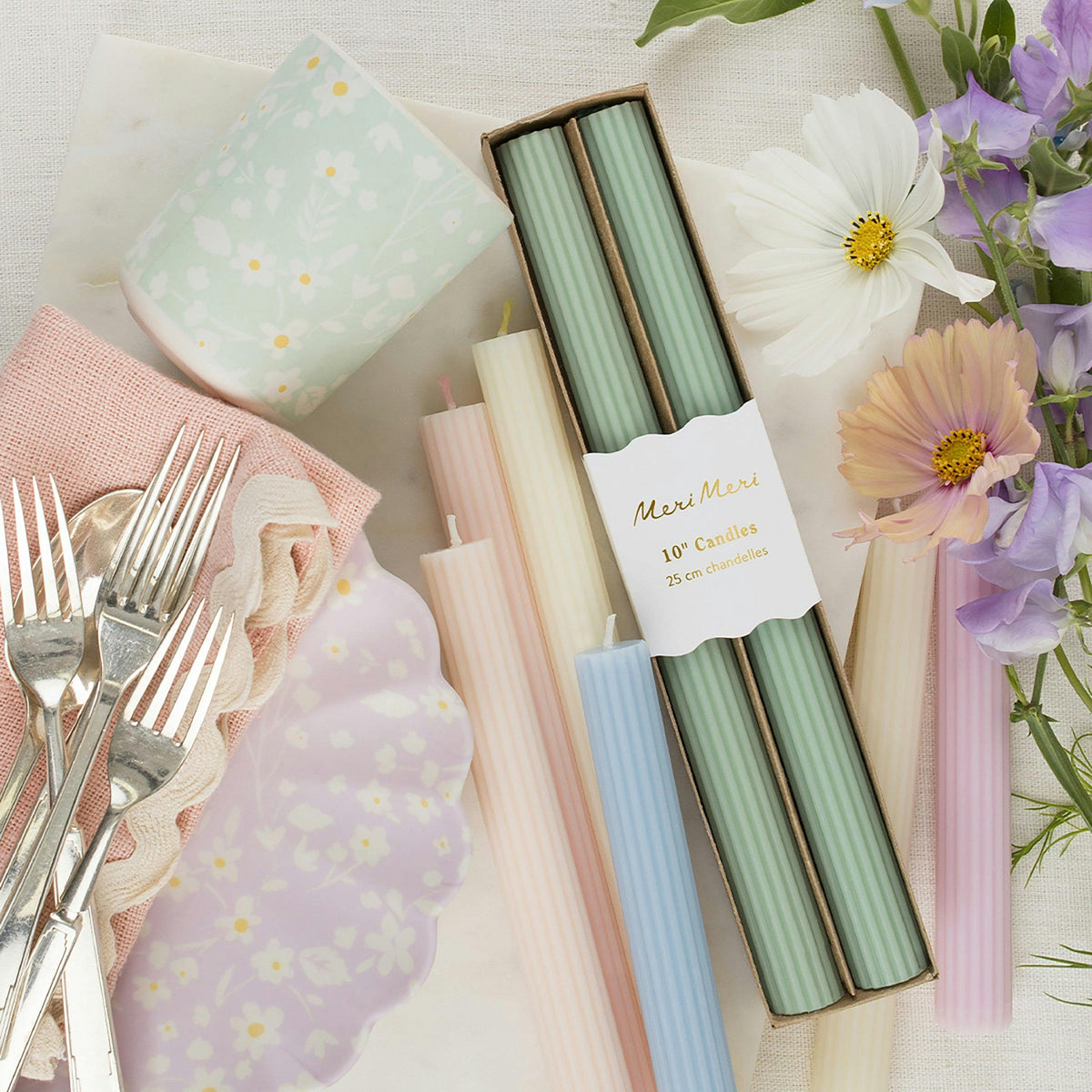 Dusty Lilac Table Candles