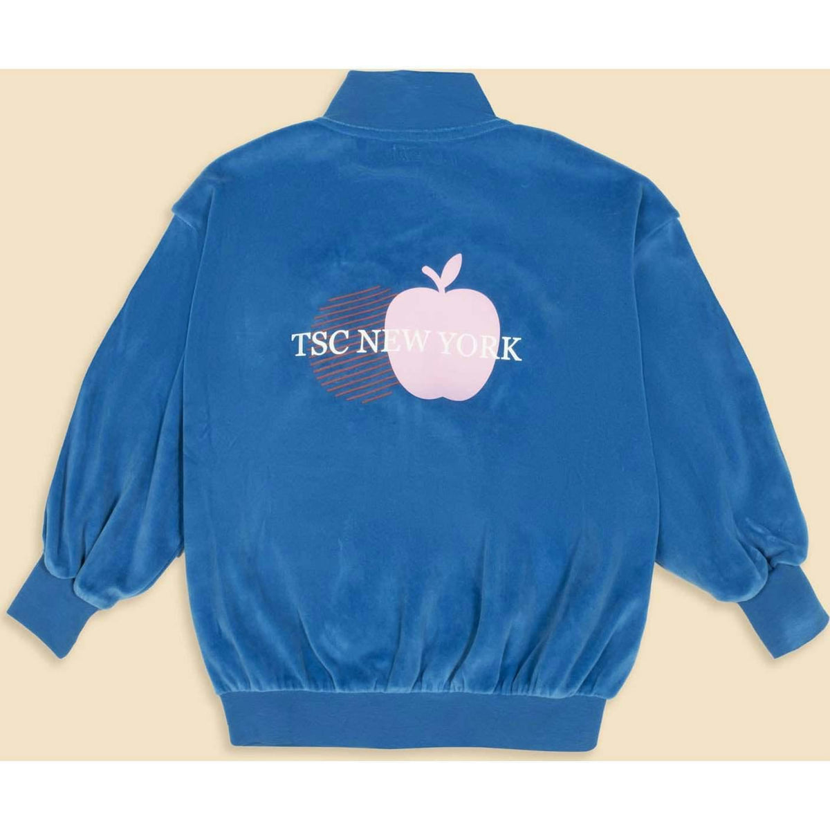 Velour Track Jacket in Blue Note