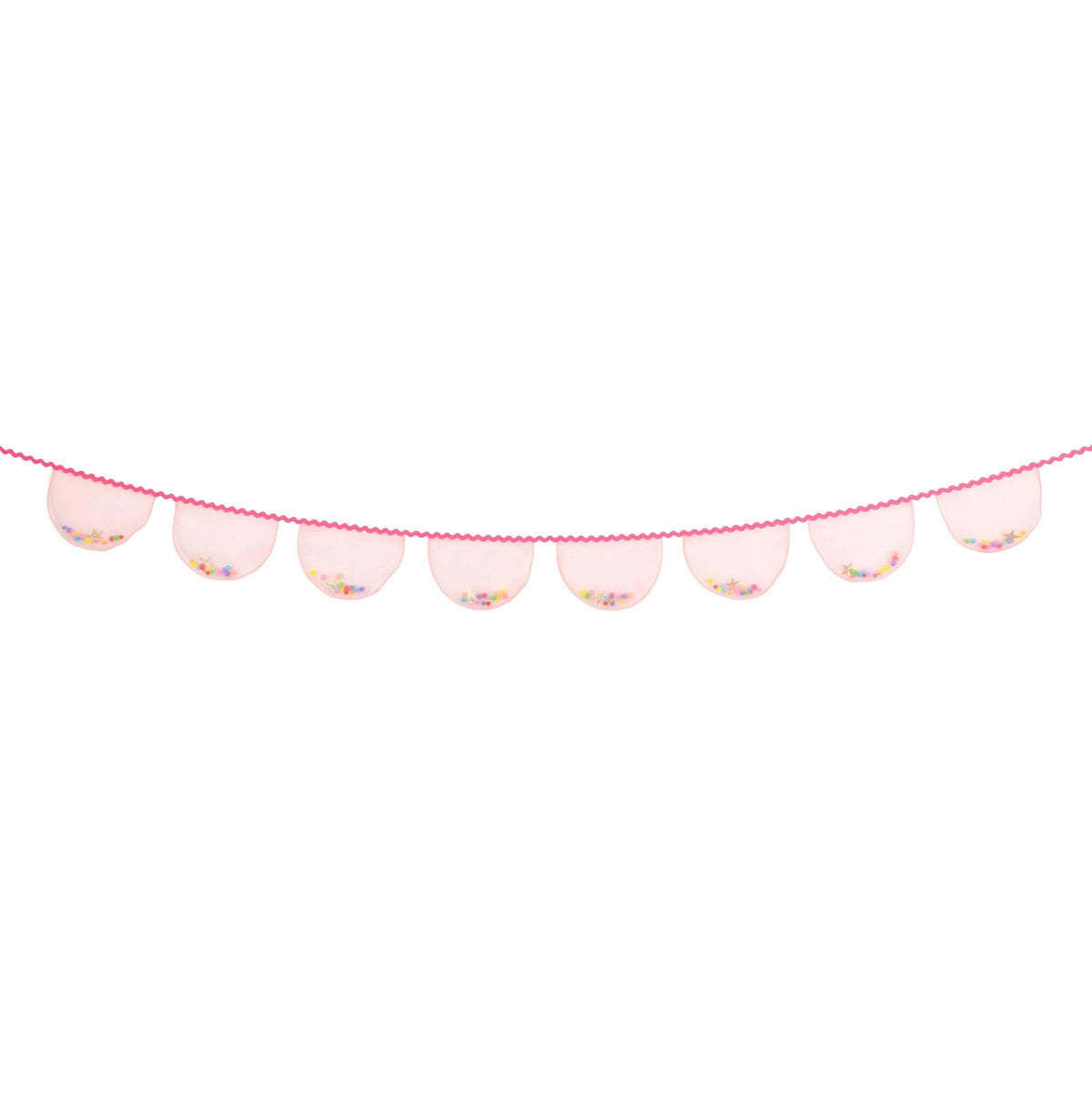 Pink Organza Pompom Garland