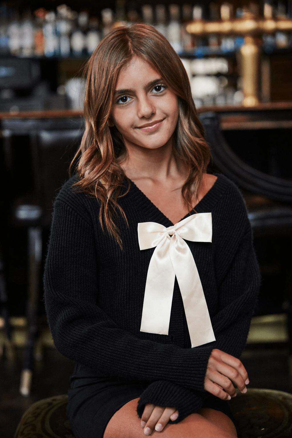 Tween Addison Bow Cardigan