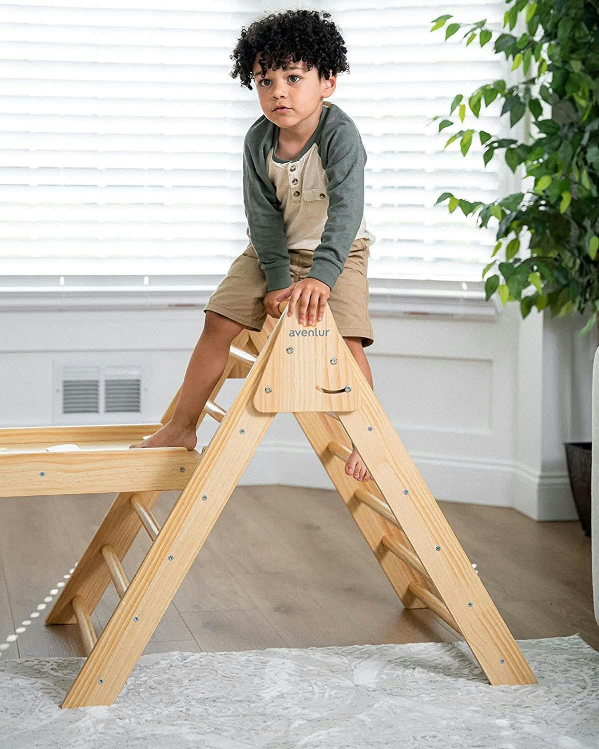 Hazel | Foldable Pikler Triangle Set with Slide, Ramp and Rocker