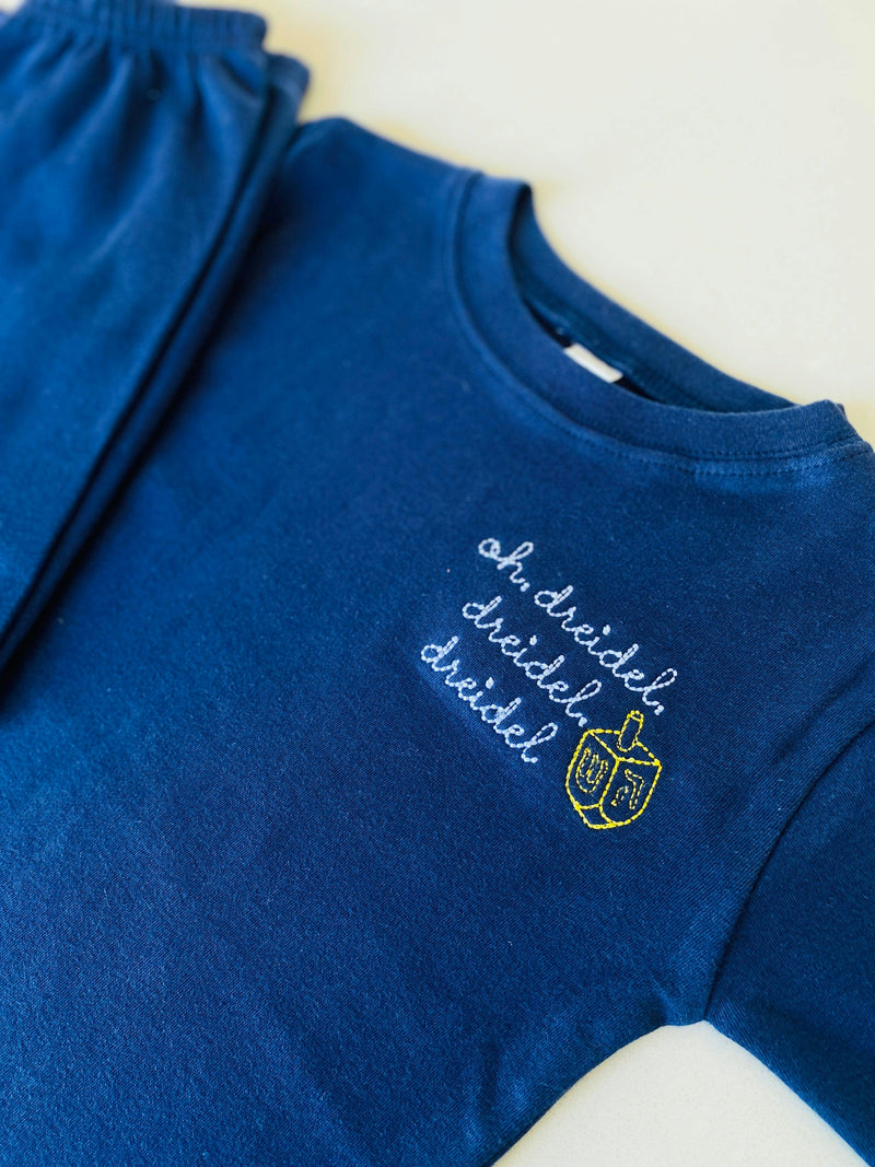 "dreidel dreidel dreidel" Baby + Little Kid Supersoft Cotton Pajama Set