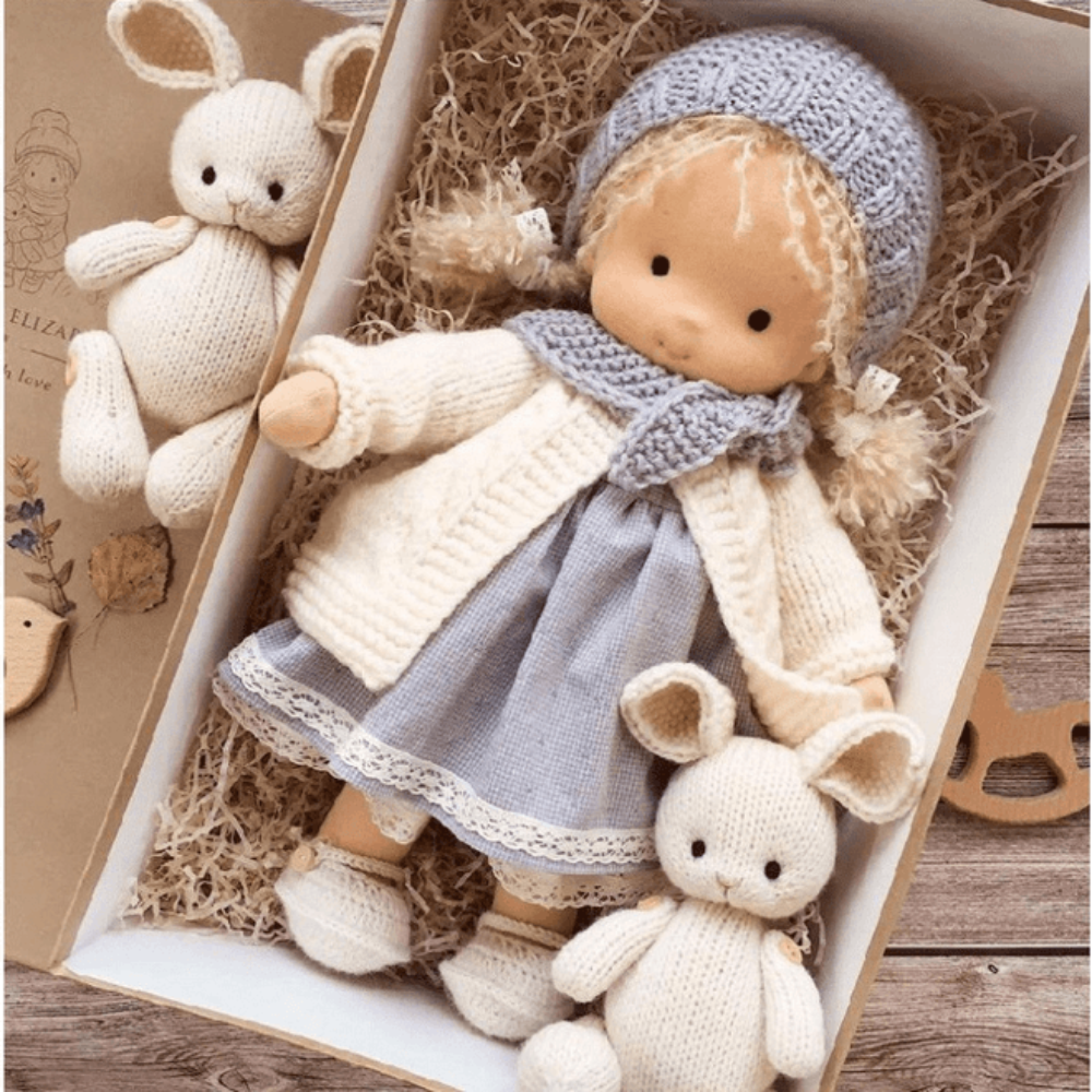 Kids Waldorf Handcrafted Doll Soft Plush Play Companion