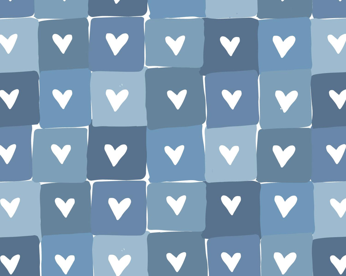 Block Hearts Baby Bandana Bib