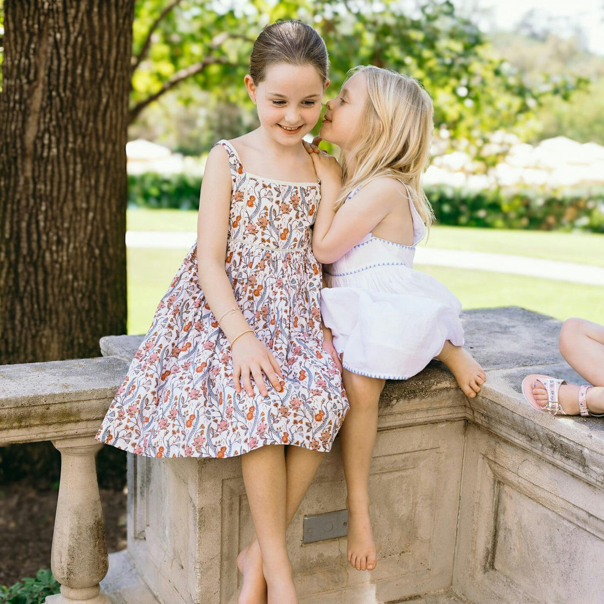 girls mercado bloom square neck dress