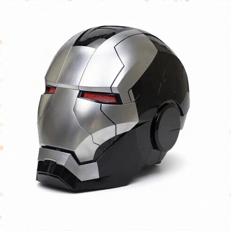 Black/Silver Iron Man MK5 Helmet (With Jarvis - Voice, Remote, and Touch Control)