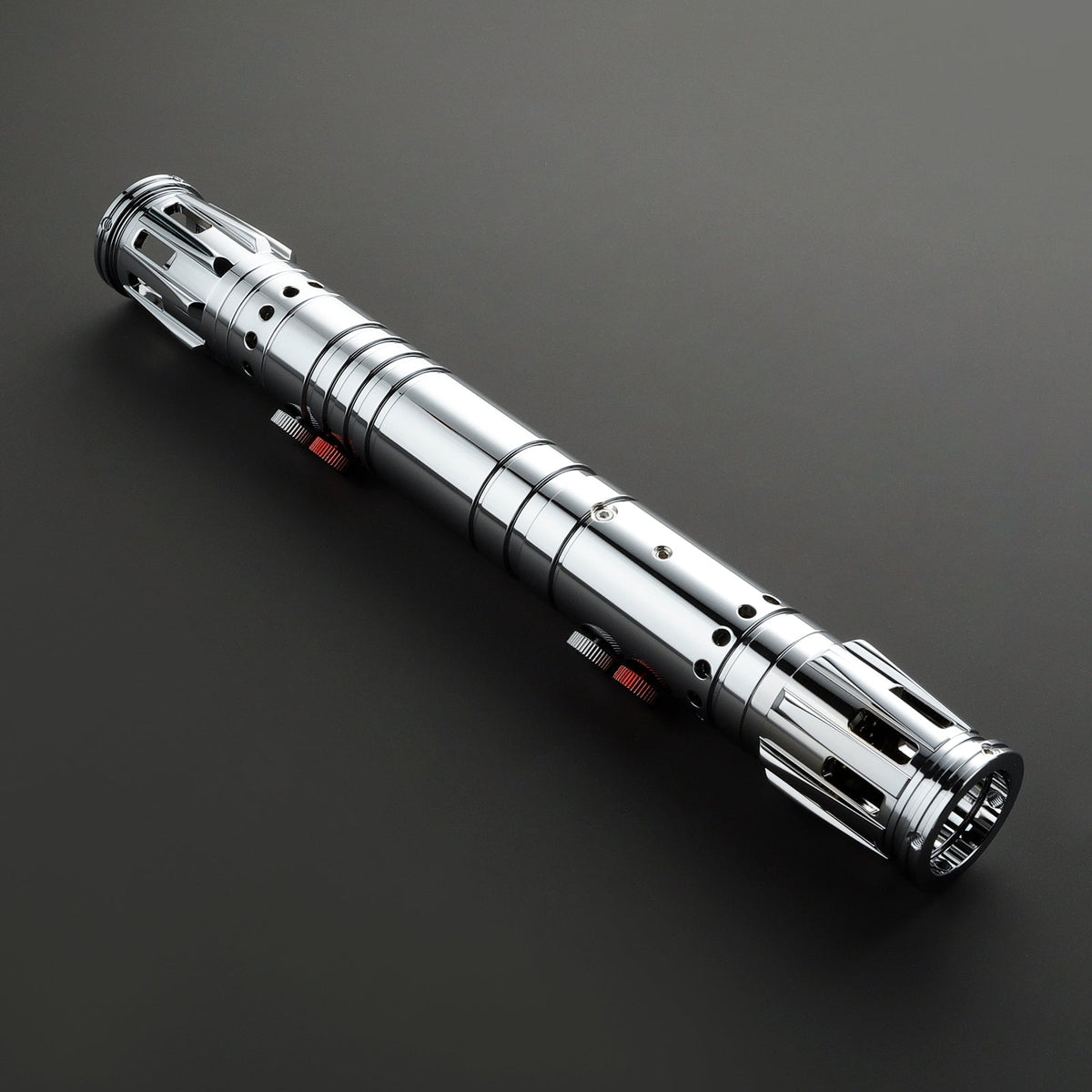 Darth Maul Inspired Double-Bladed Lightsaber – Silver Hilt with Purple Blades