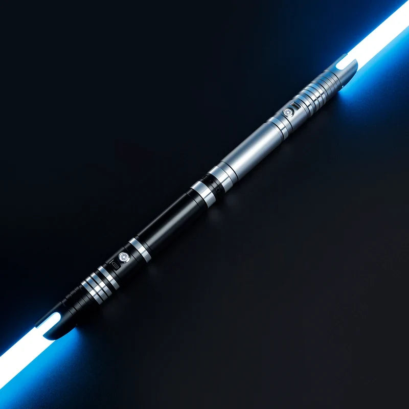 Liberator Double-Bladed Lightsaber – Black & Silver Staff