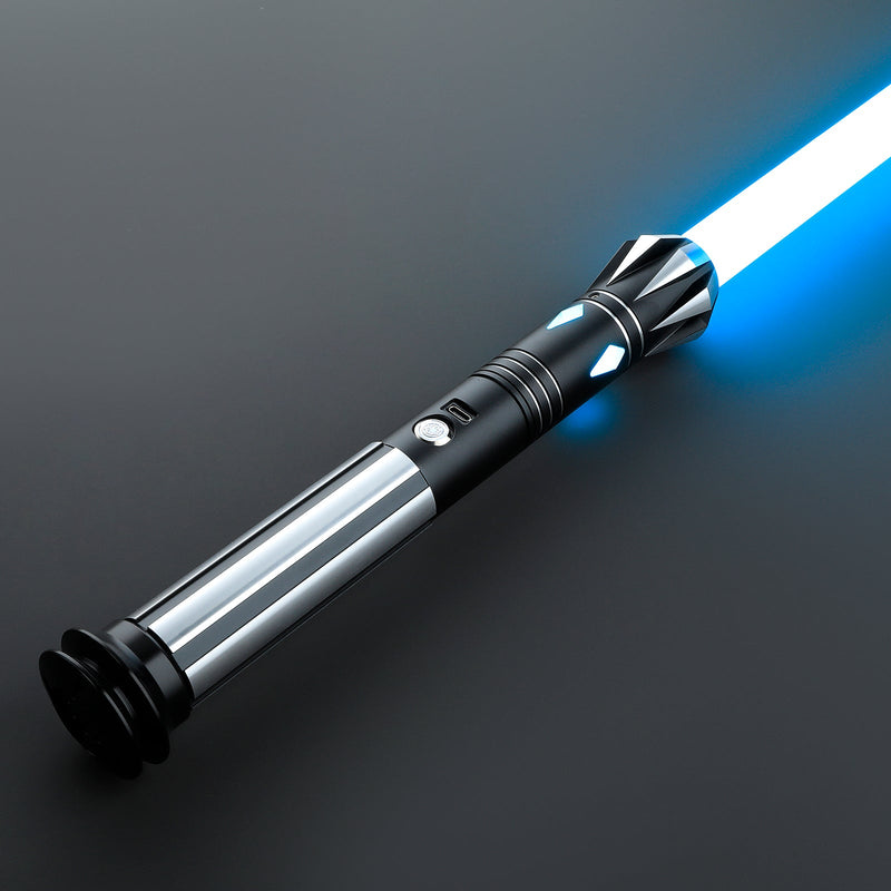 C018 Lightsaber – Black & Chrome Hilt with Claw Emitter
