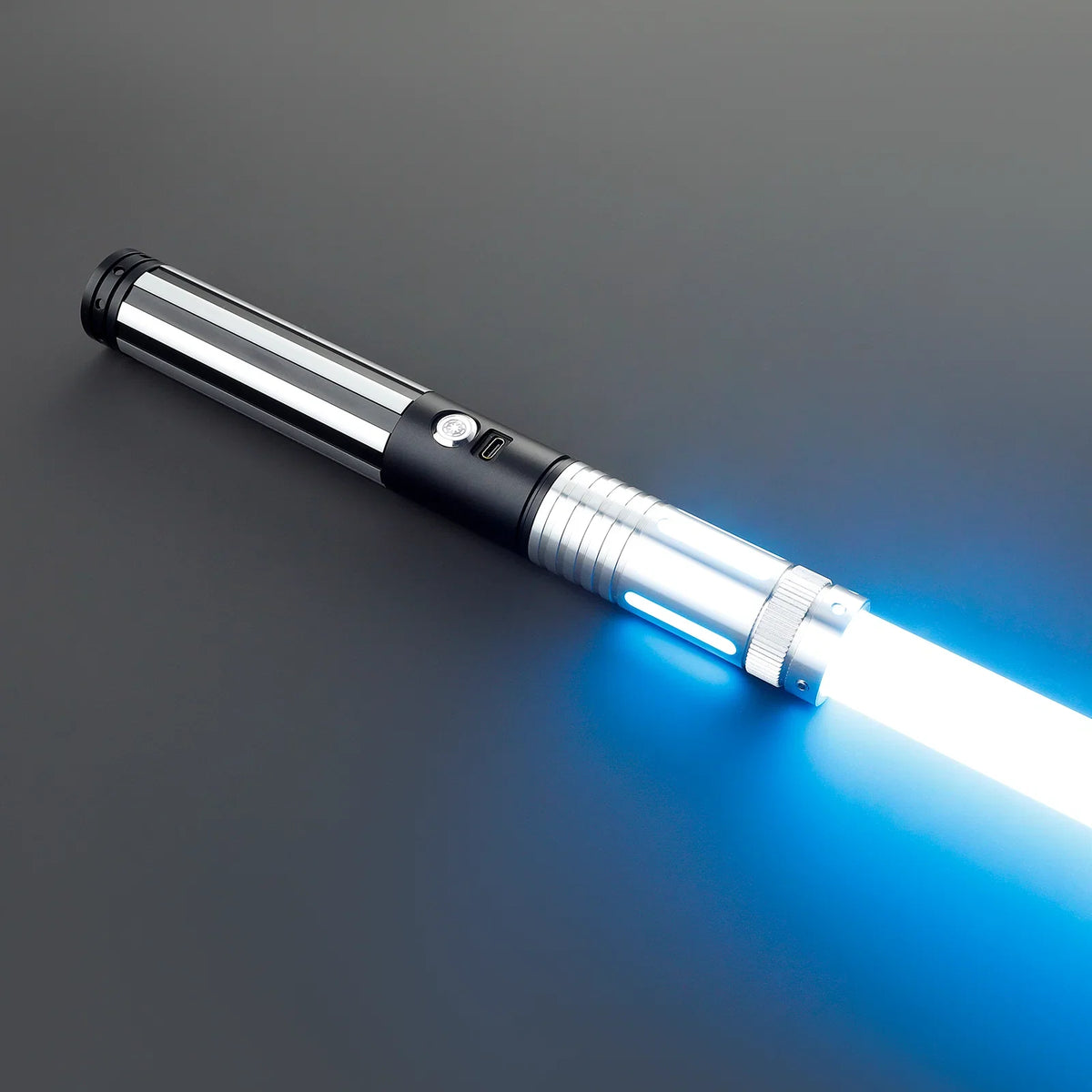 The Vented Chrome Sovereign Custom Red Lightsaber