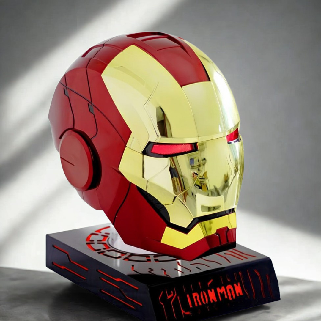Iron Man MK7 Gold Helmet (With Jarvis - Voice, Remote, and Touch Control)