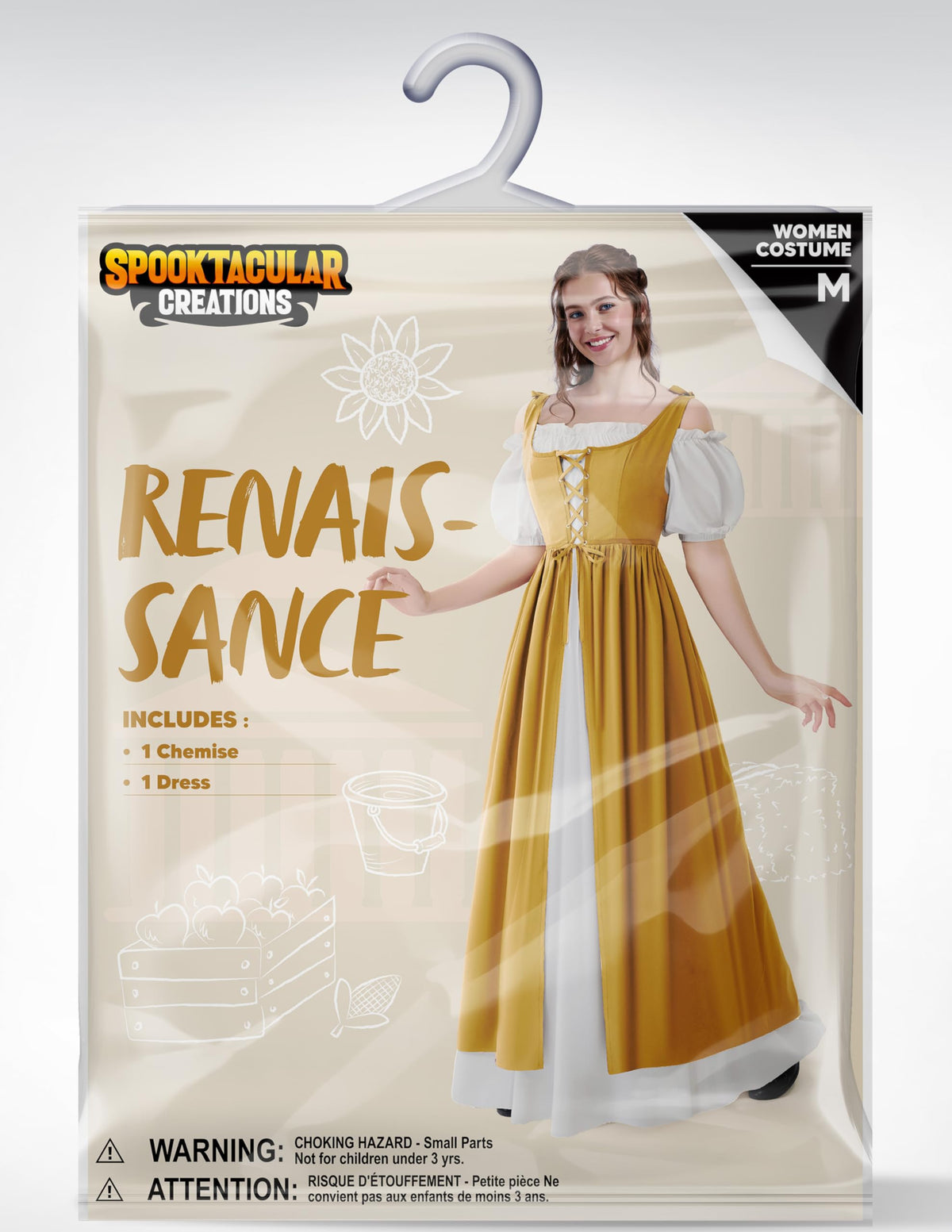 Medieval Renaissance Maxi Dress | Women Halloween Peasant Costume