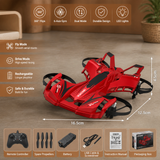 2-in-1 Remote Control Flying Drone & Stunt Racing Car