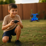 2-in-1 Remote Control Flying Drone & Stunt Racing Car