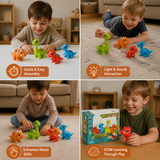 Easy-Assembly STEM Learning Dinosaur Toy with Lights & Sounds