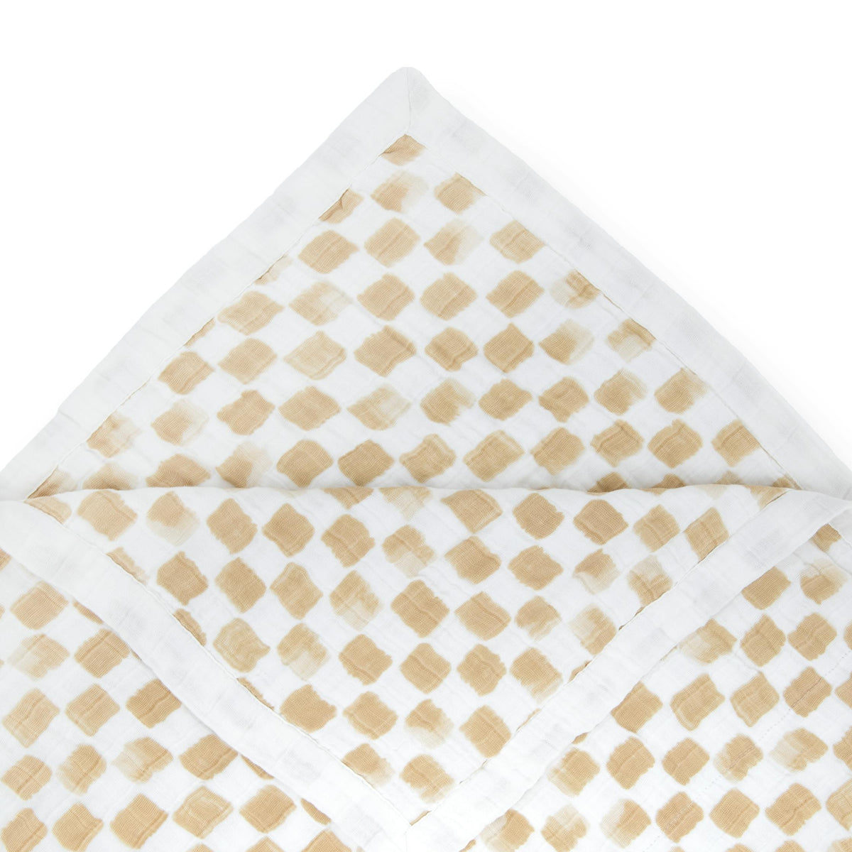 Cotton Muslin Quilted Throw - Adobe Checker