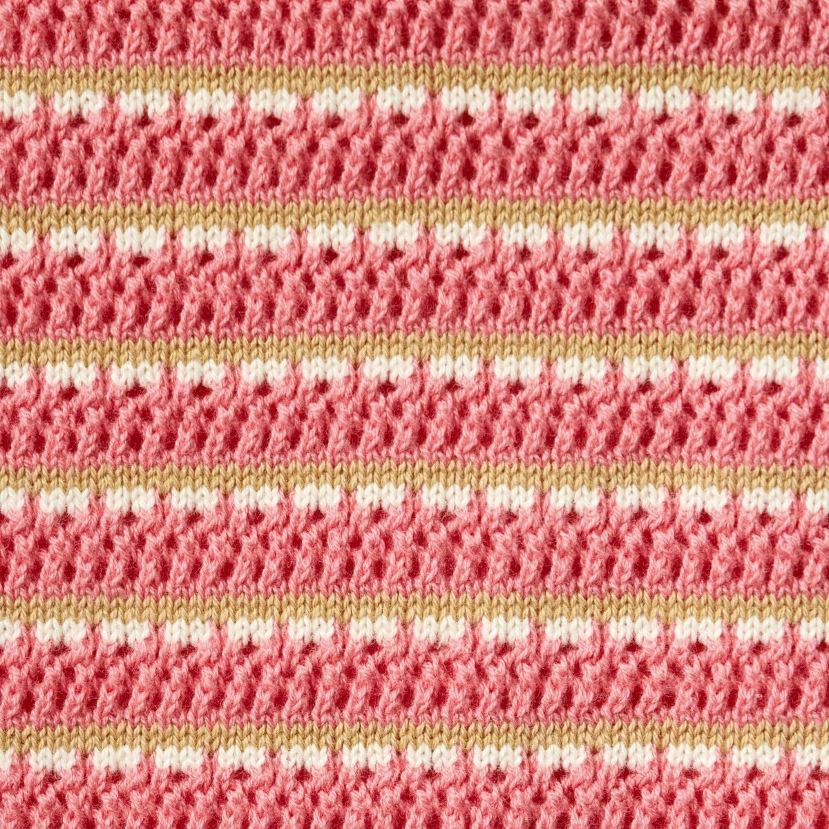 Striped Ruffle Sweater Top, Pink