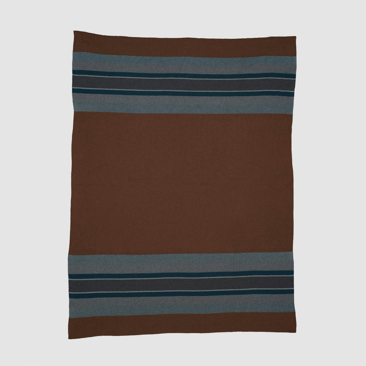 Cotton Sustainable Knit Throw Blanket | Lodge Stripe