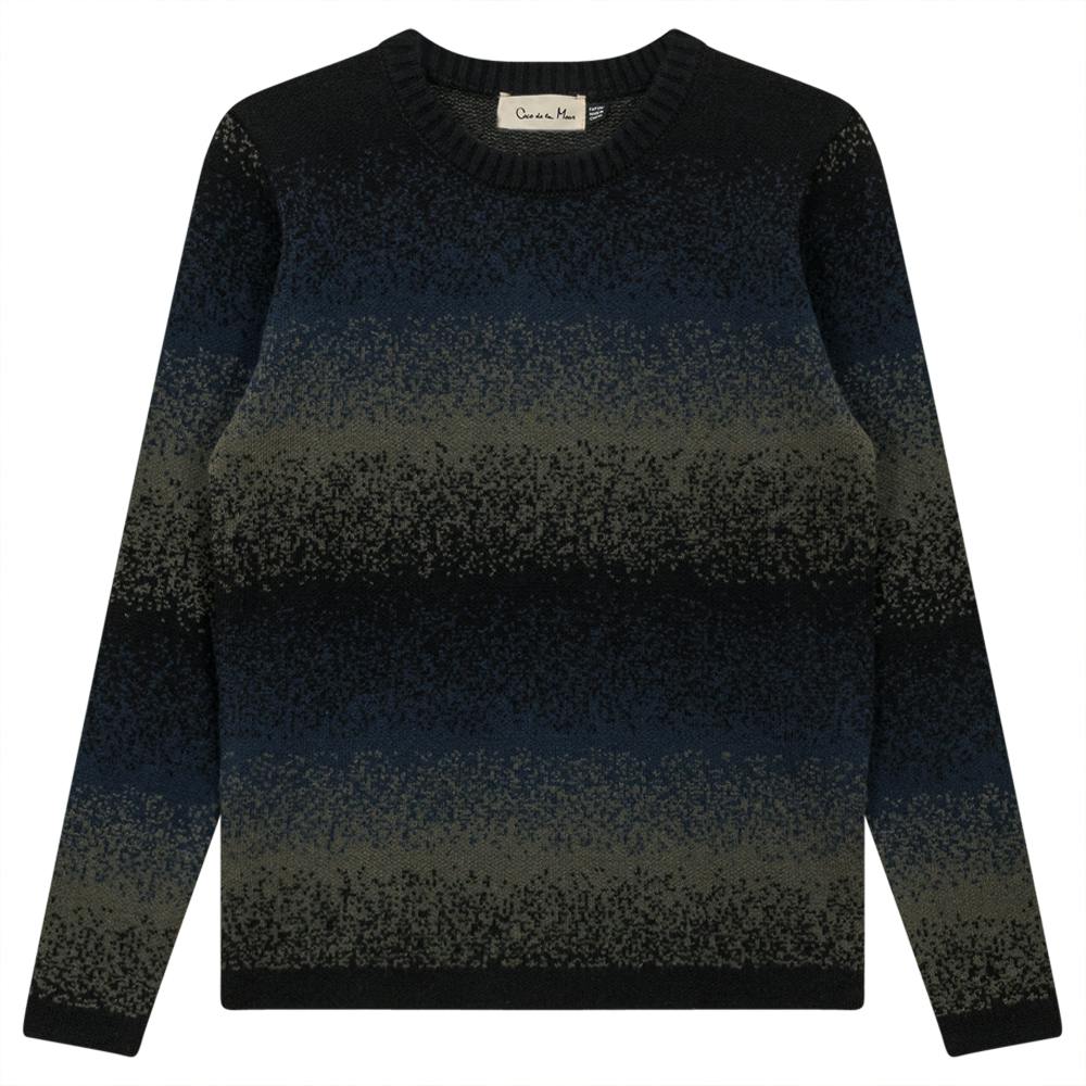 Dip Dye Ribbed Crewneck Sweater