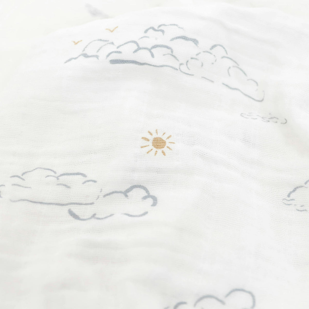 Cotton Muslin Swaddle Blanket - Partly Cloudy
