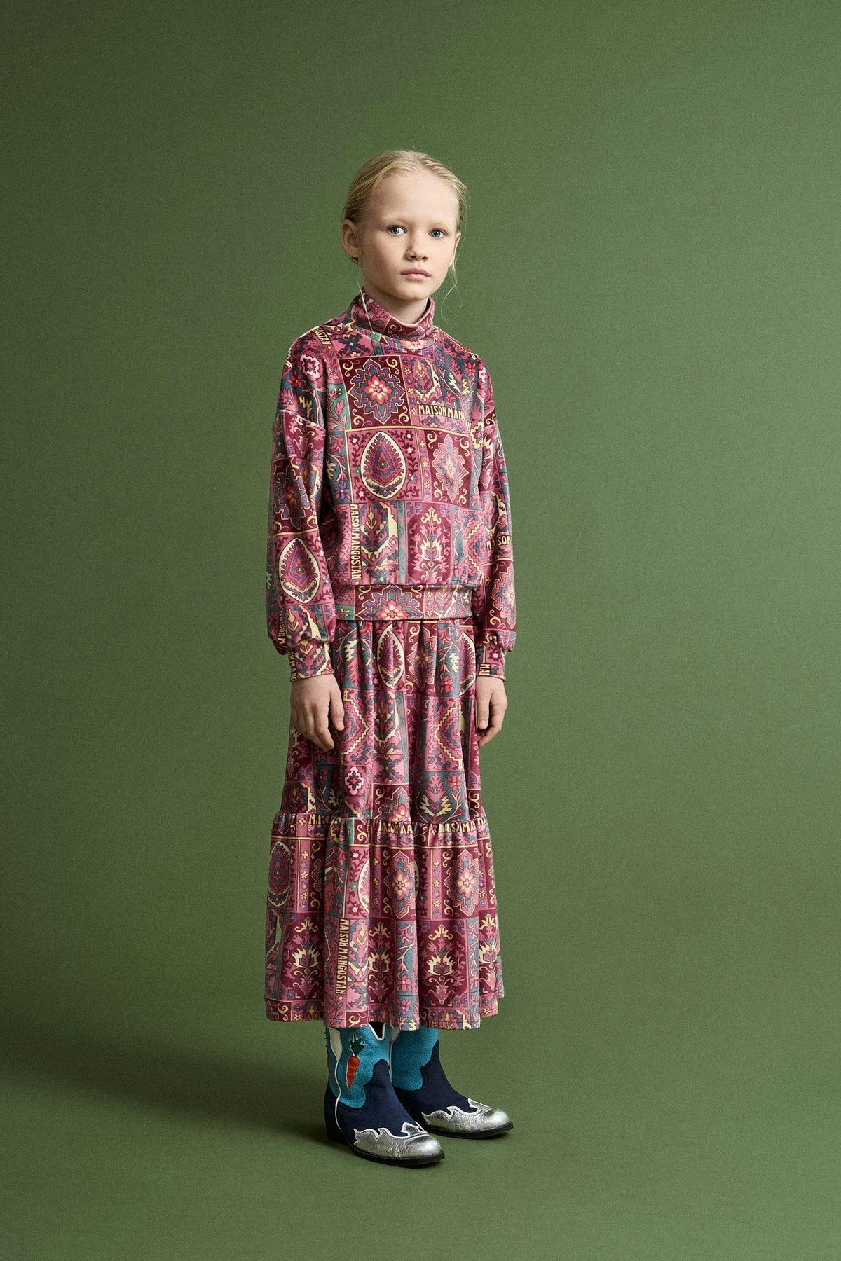 CARPET VELVET SKIRT BURGUNDY