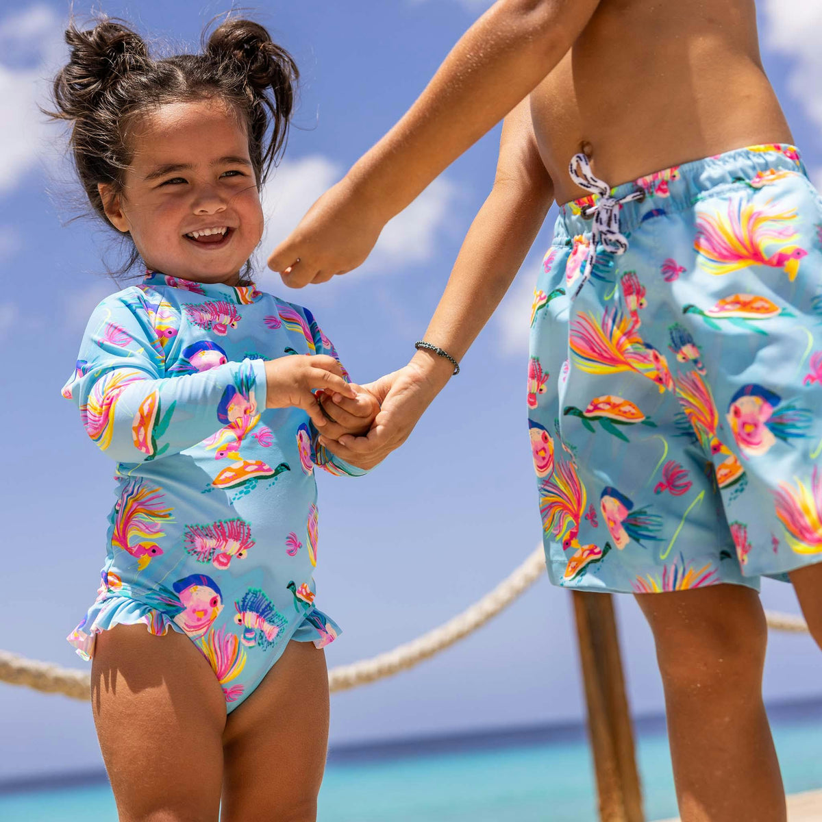 Sustainable Leg Frill Surf Suit