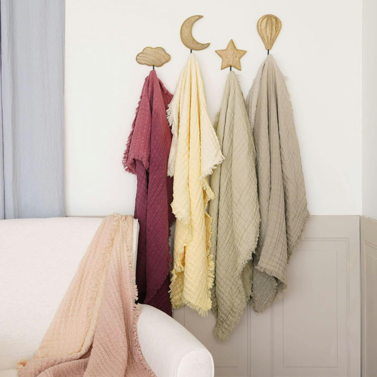Multi-Layer Sage Green Muslin Cotton Baby Blanket