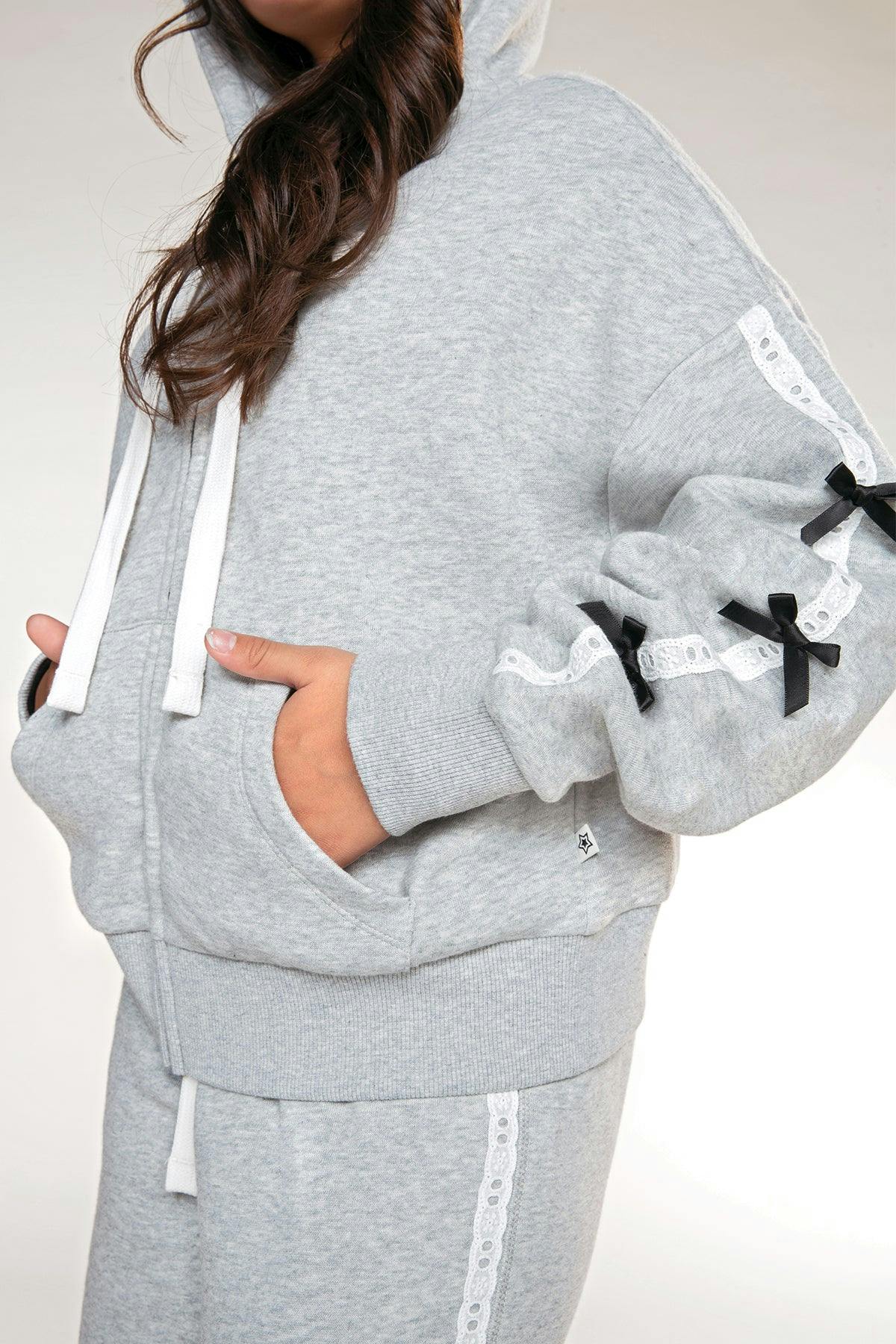 Butter French Terry Drop Shoulder Zip Hoodie