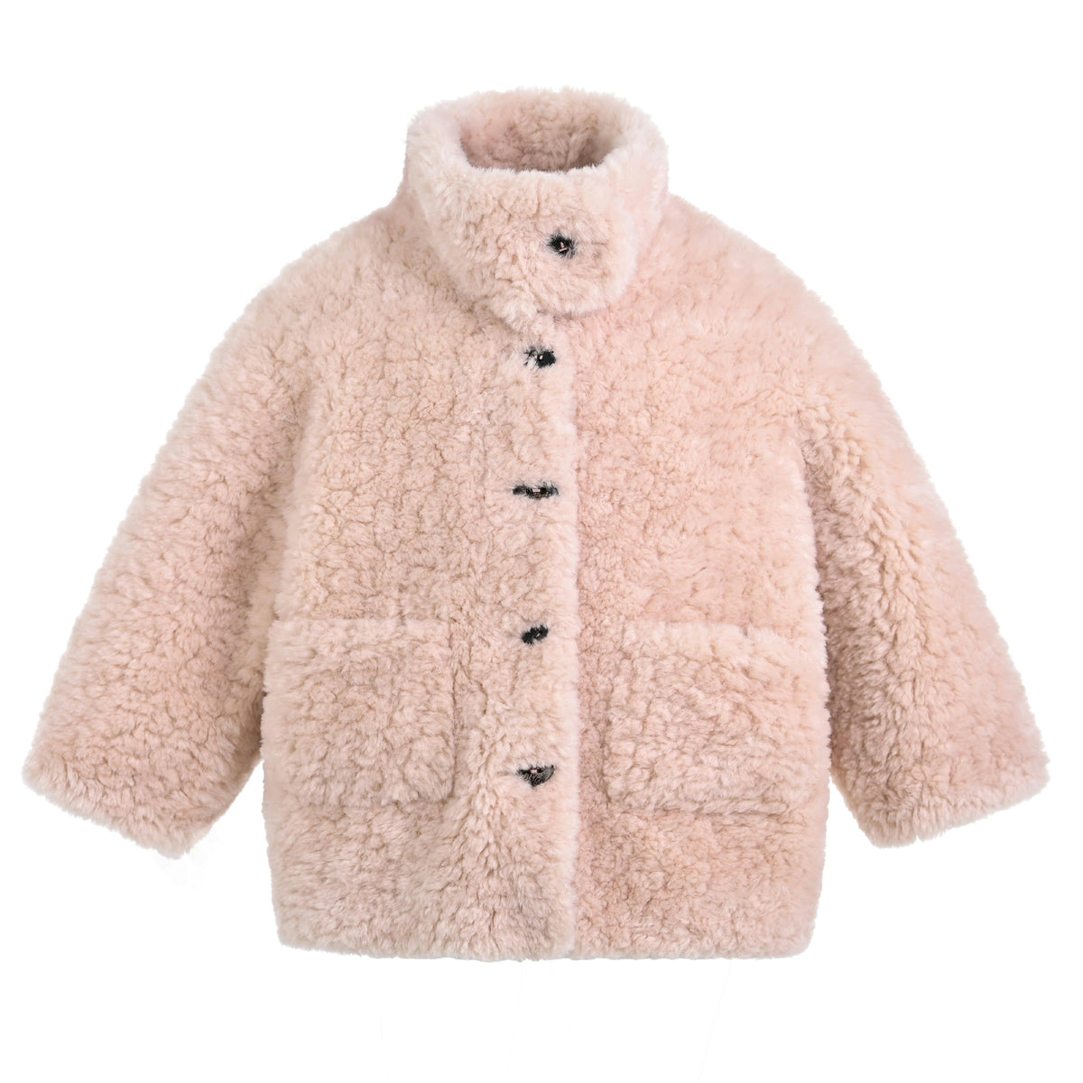 Pink Shearling Coat