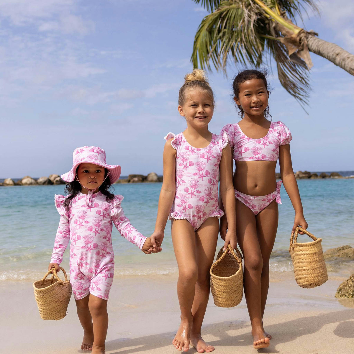 Pink Lagoon Frill Swimsuit