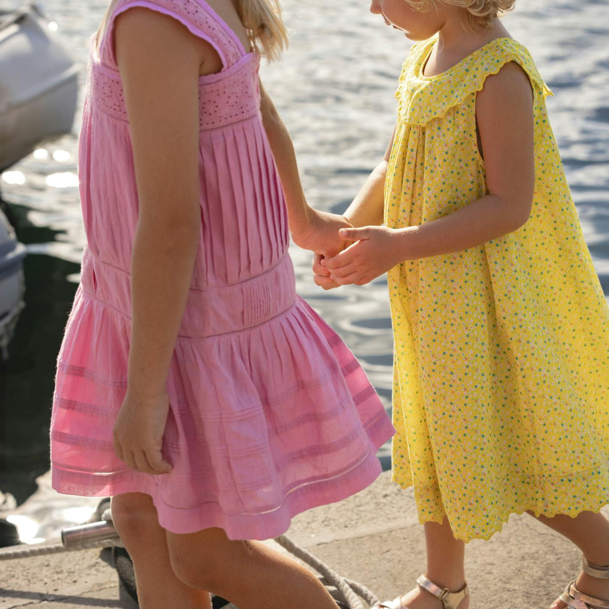 girls petite fleur ruffle collar dress