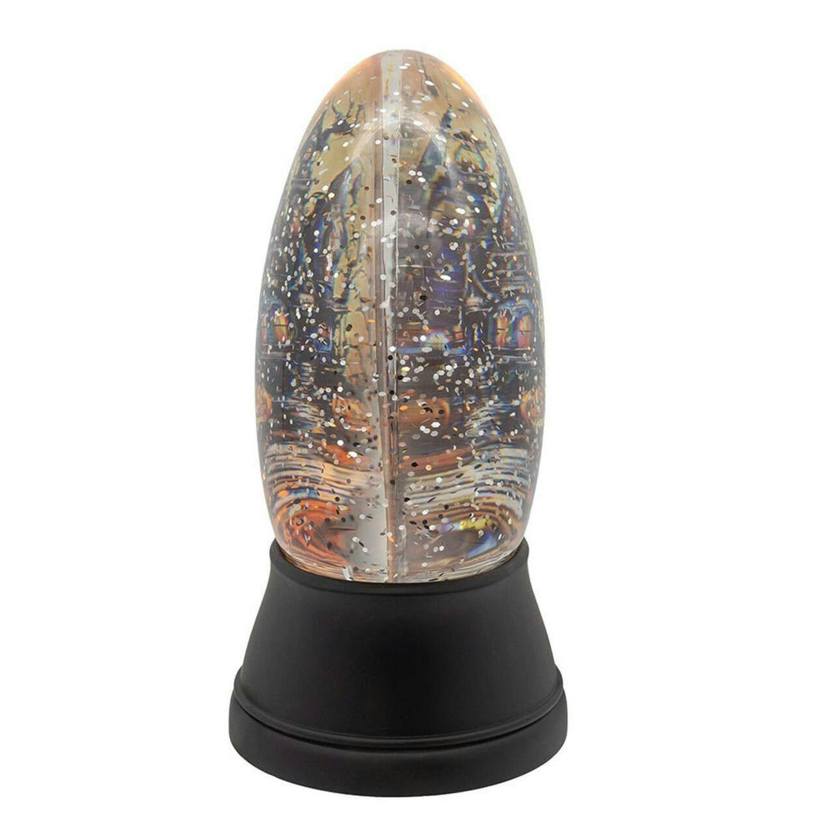 Kurt Adler 6.5-Inch Battery Operated USB Halloween LED Lighted Village Scene Water Lantern.