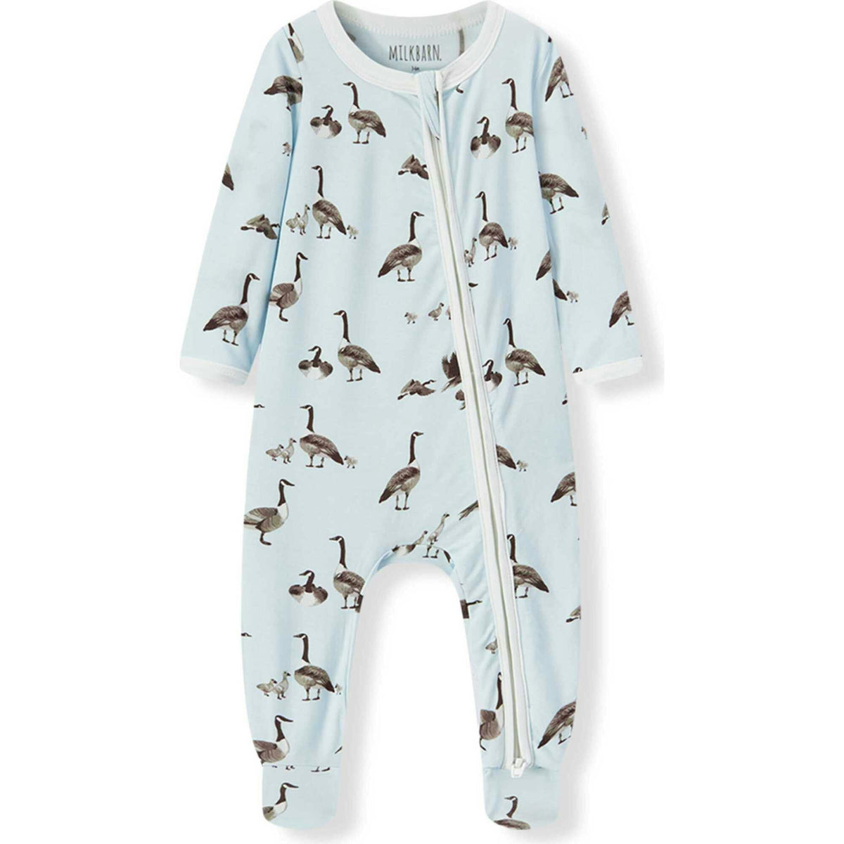 Goose Luxe Stretch Zipper Footed Romper