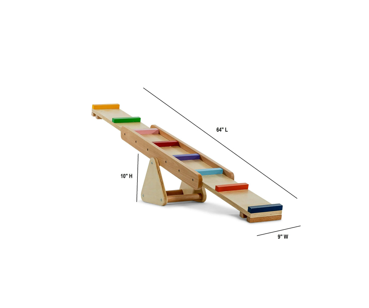 Willow | Wooden Rainbow Seesaw and Balance Beam for Toddlers
