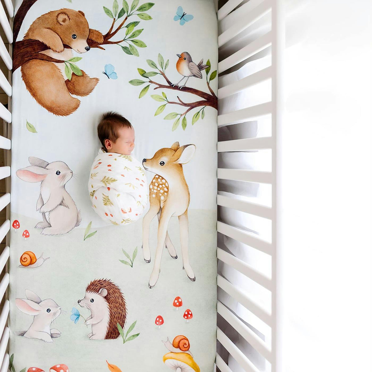 Crib Sheet And Swaddle Bundle