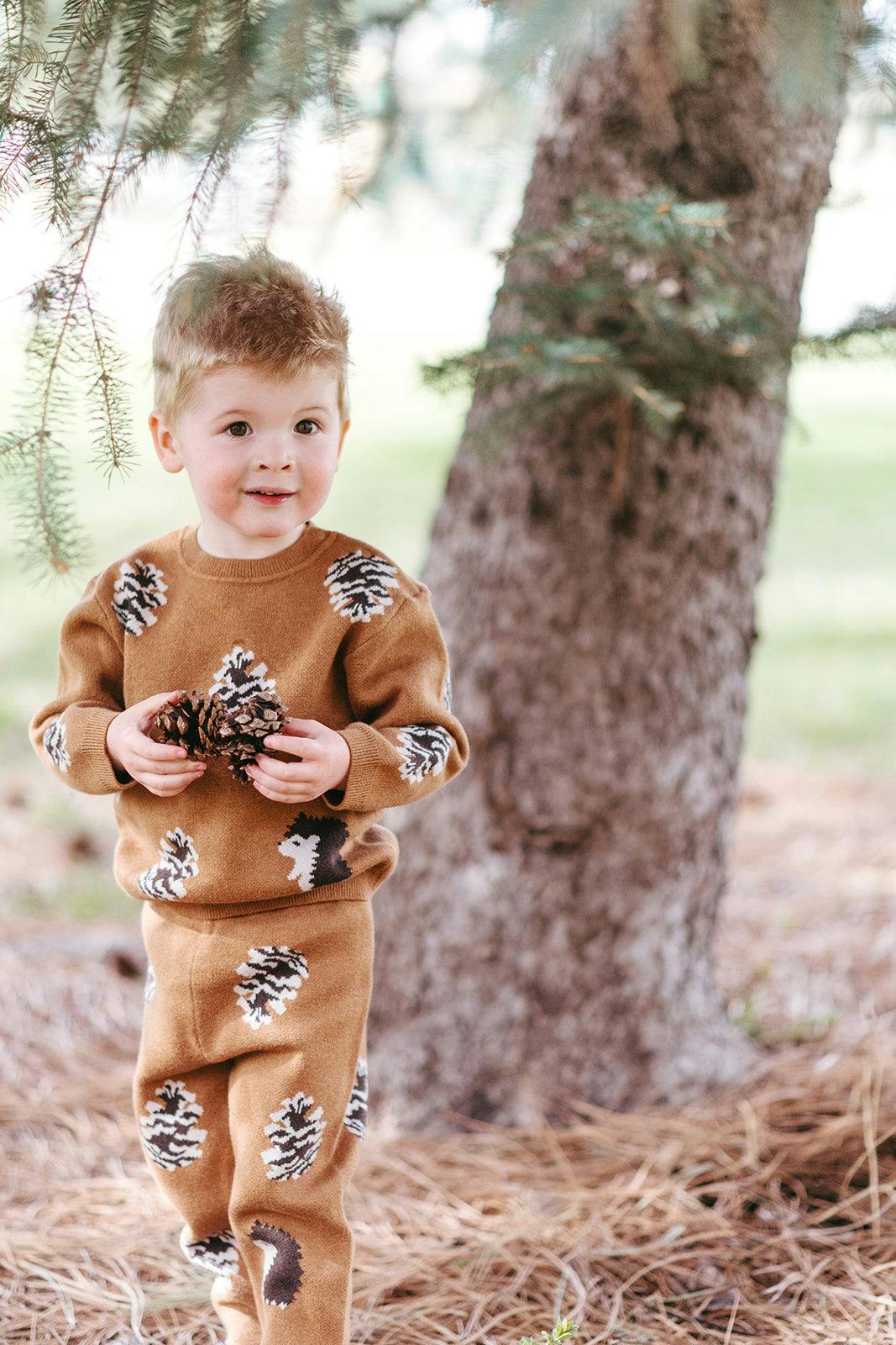 Family Knitted Birdseye Jacquard Sweater