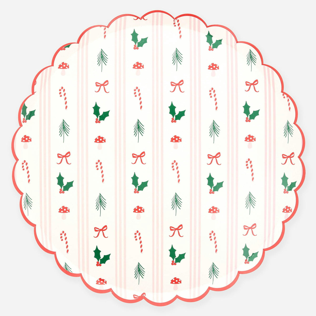 Festive Icon Stripes Dinner Plates
