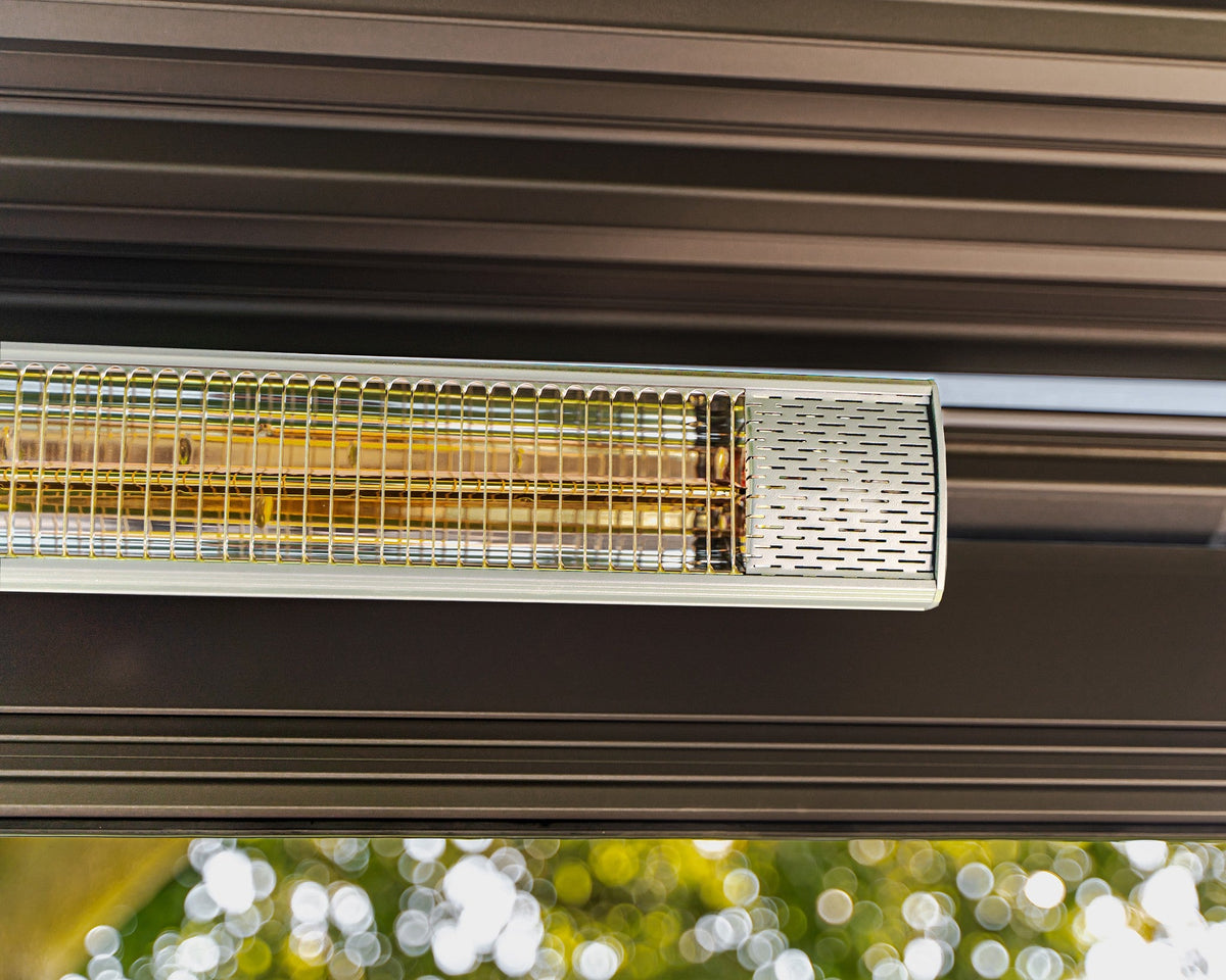 Electric Infrared Patio Heater 1500W, Wall & Pergola Mounted Outdoor Heater with Remote, IPX5 Waterproof, Instant Heat for Pergola, Porch, Gazebo