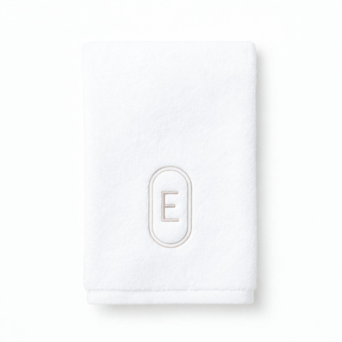 DH Oval Monogram Embroidered Fingertip Towel