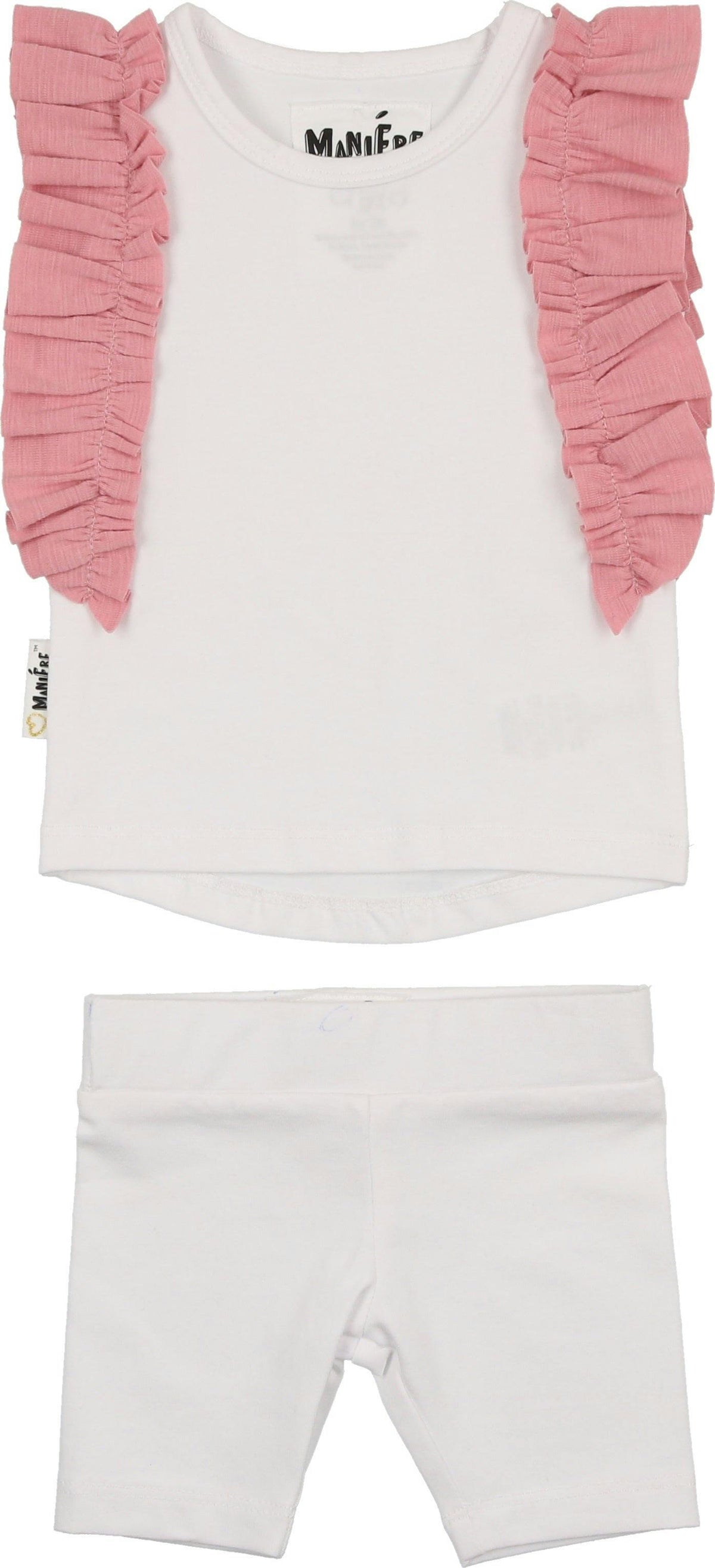 Ruffle Sleeve Short Set