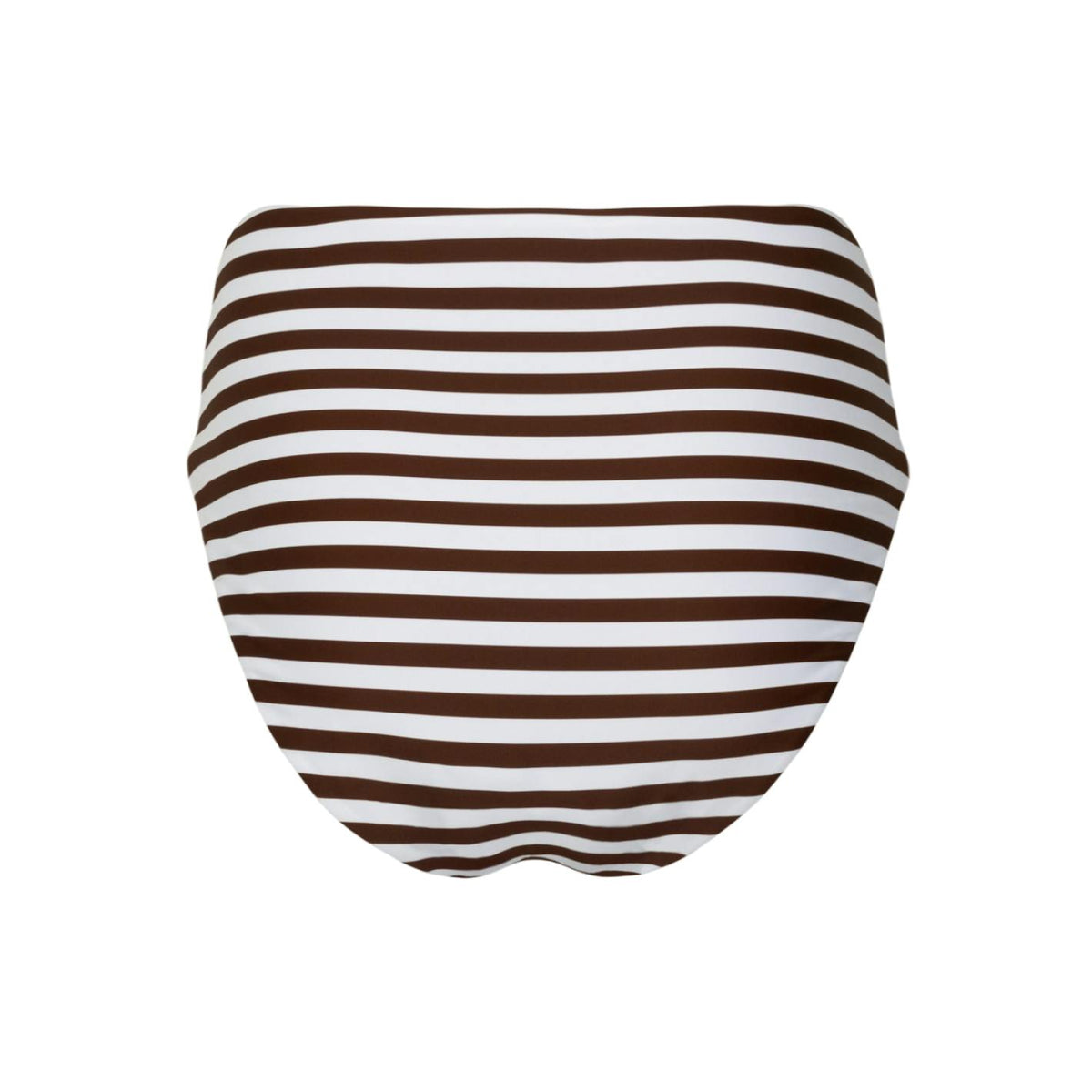 women's cocoa stripe high waist bikini bottom