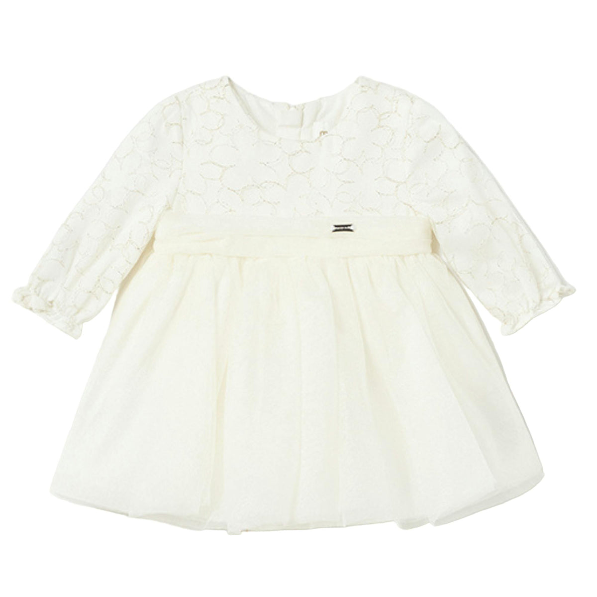 Ivory Embroidered Tulle Dress