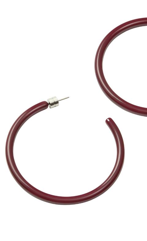 Large Hoops in Oxblood