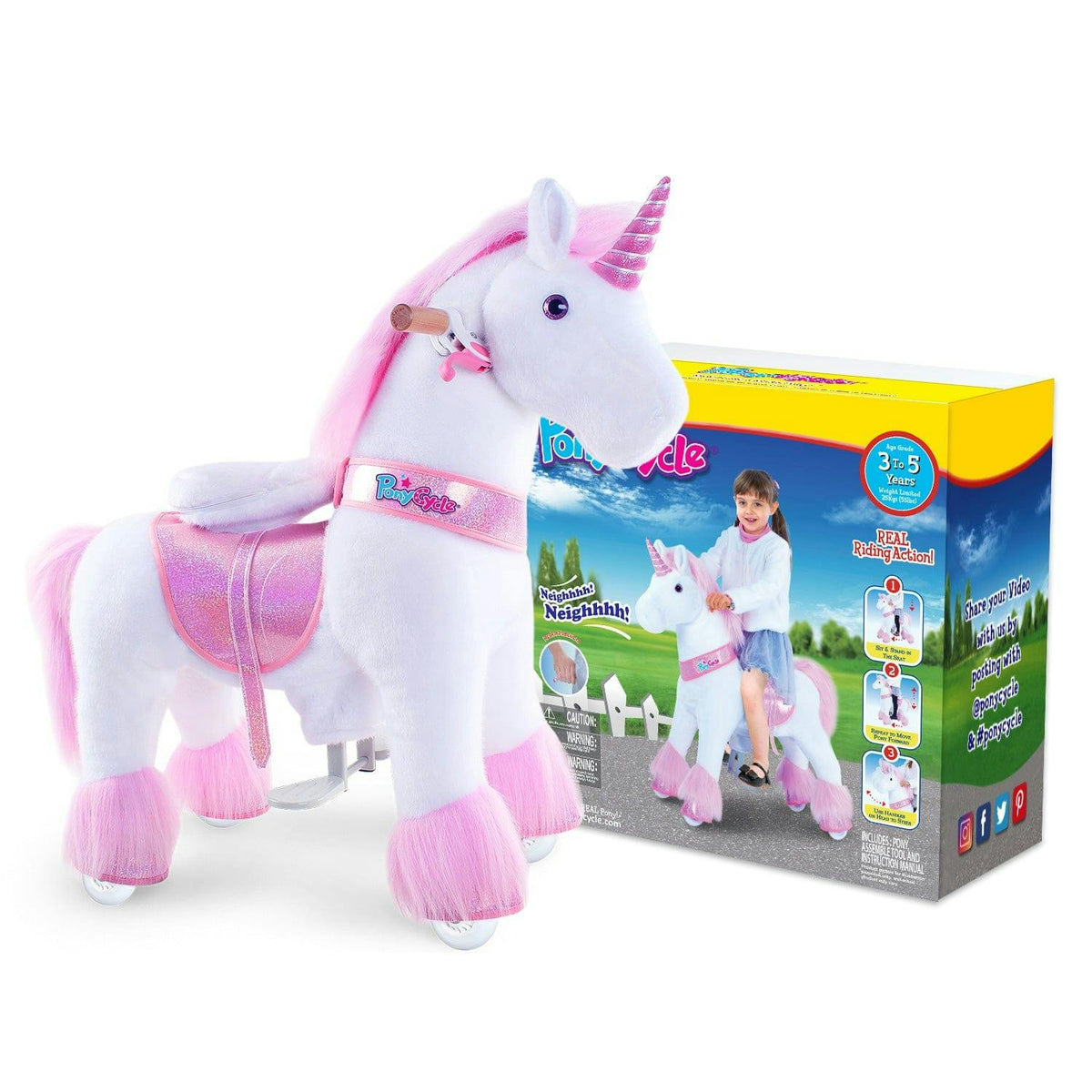 Model U® Unicorn Ride-On Toy Age 3–4 – Pink