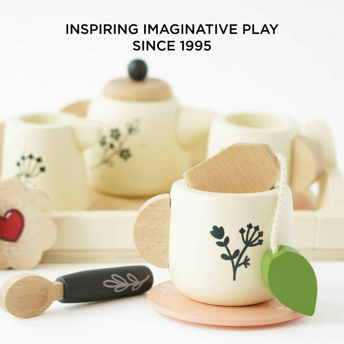 Wooden Tea Set & Tray