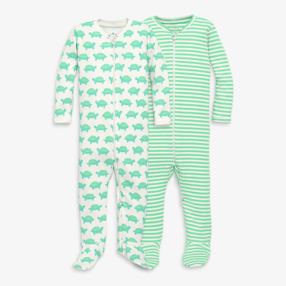 Baby organic zip footie 2-pack gift set