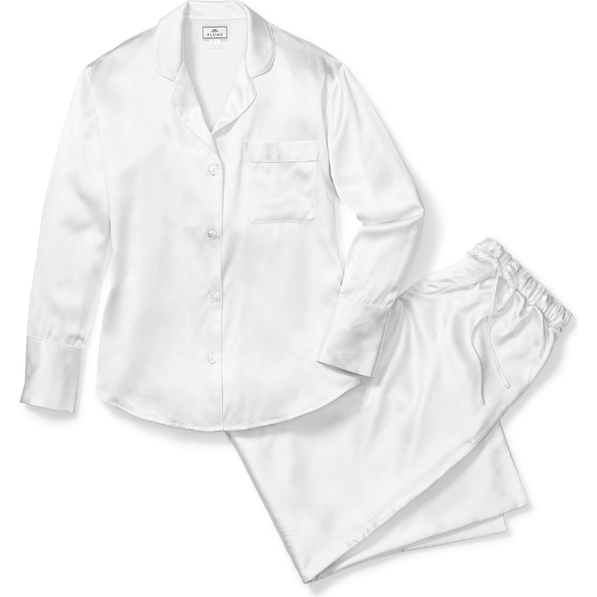 Women's Silk Pajama Set in Pink
