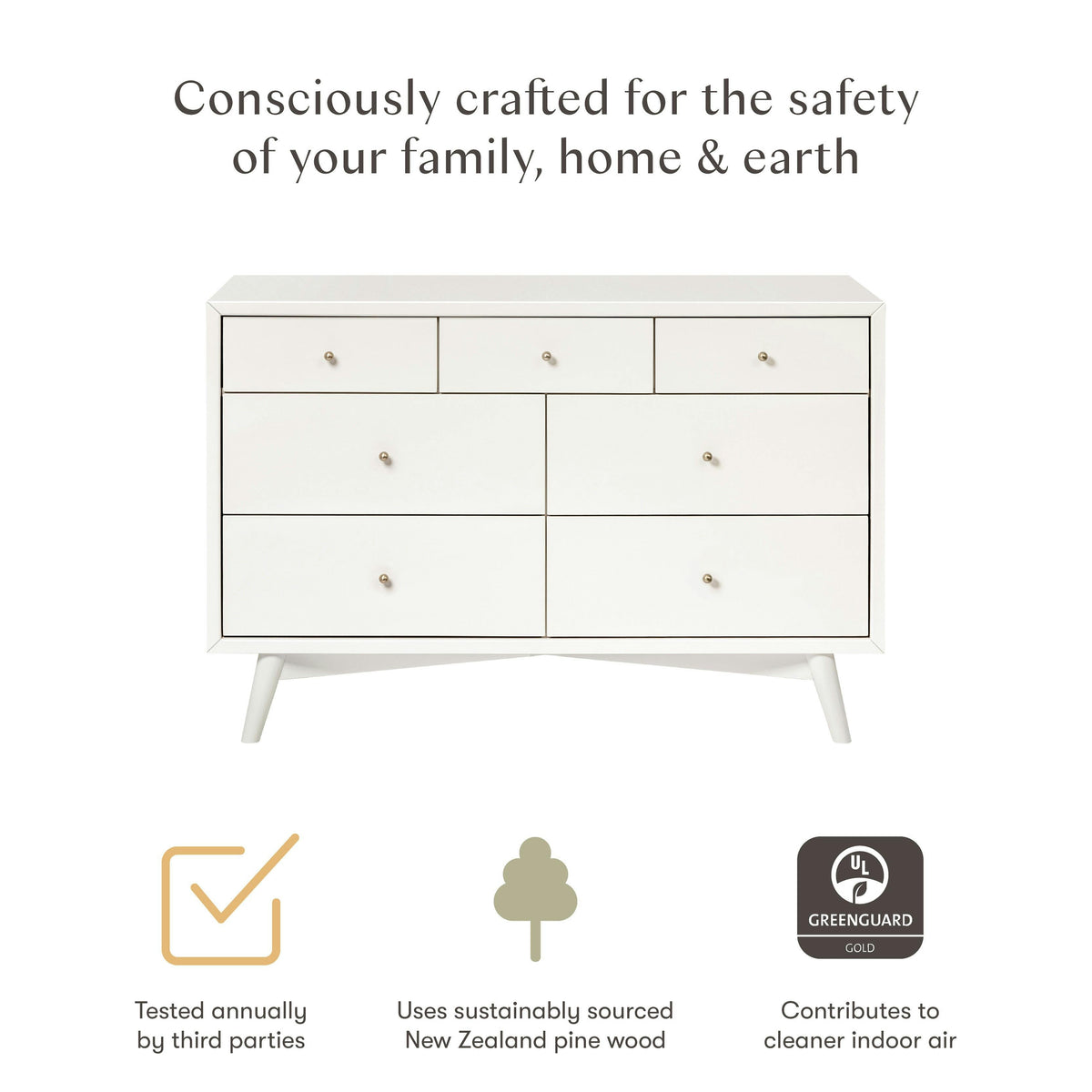 Babyletto Palma 7-Drawer Wide Assembled Dresser (53")