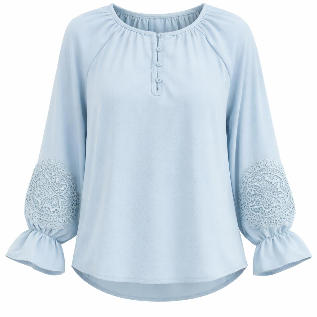 Crochet Lace Woven Blouse