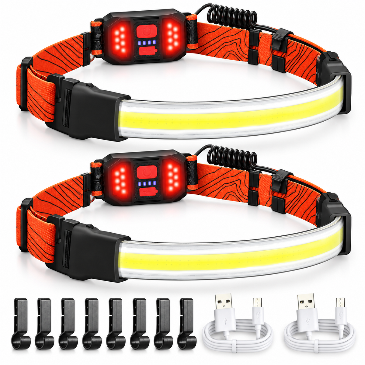 Rechargeable Lightweight Headlamp Hiking Fast Charging